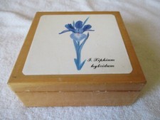  Coasters "Flowers” Set of 5 Cork Backs New in Box Vintage