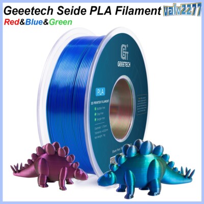 Geeetech Silk PLA Filament 1.75mm 1kg Seide Rot&Blau&Grün 3 in 1 Für 3D Drucker