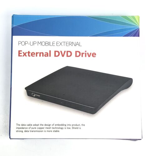 Gotega Pop-up Mobile External DVD Drive - Black USB 3.0 - Picture 1 of 5