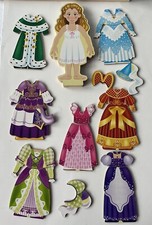 Melissa Doug Magnetic Dress Up Princess Elise Wooden Clothing Doll Set