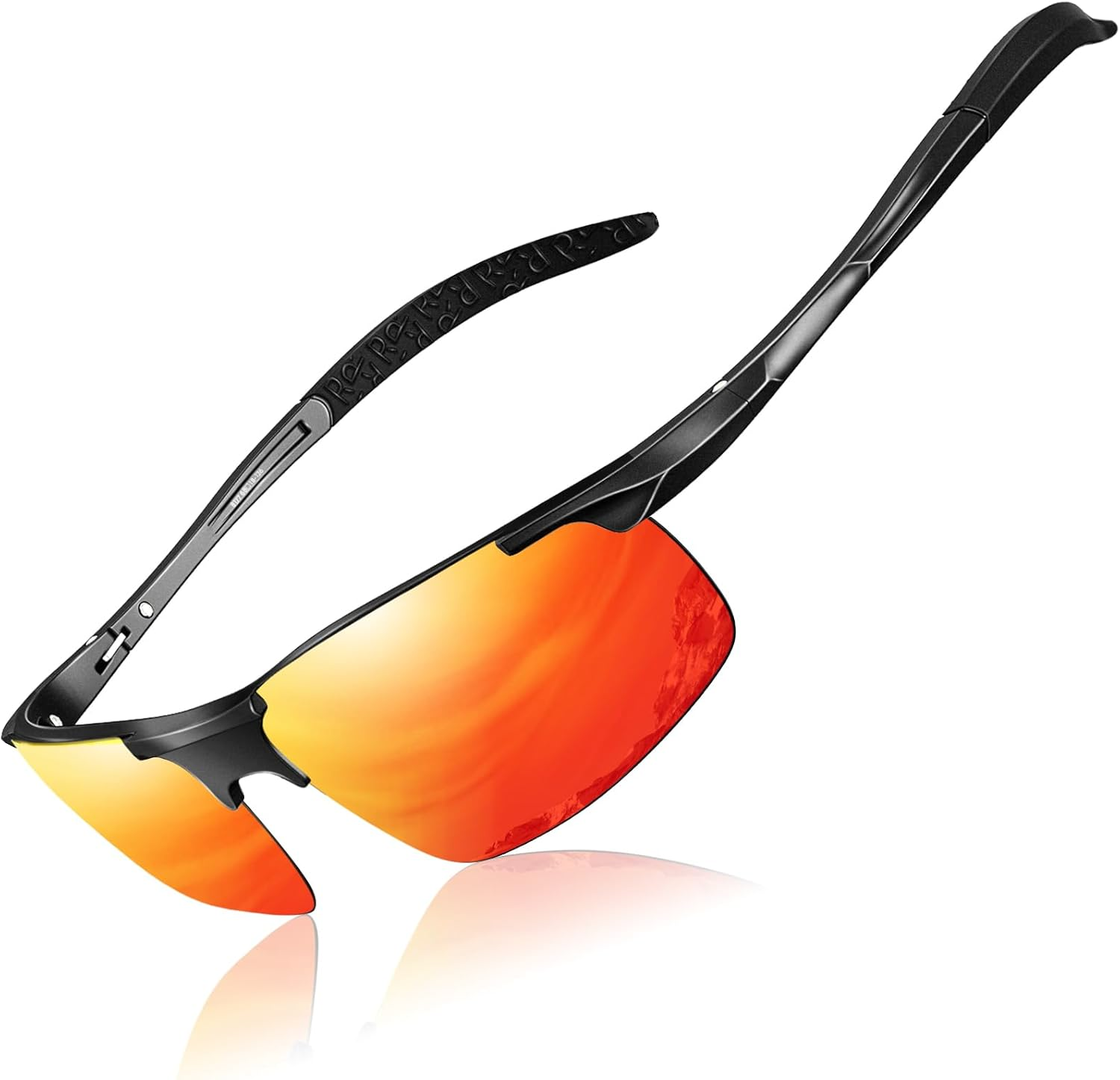 Polarized Sunglasses Men Sport Driving Sun Glasses Ultralight Al-Mg Mirrored Sha