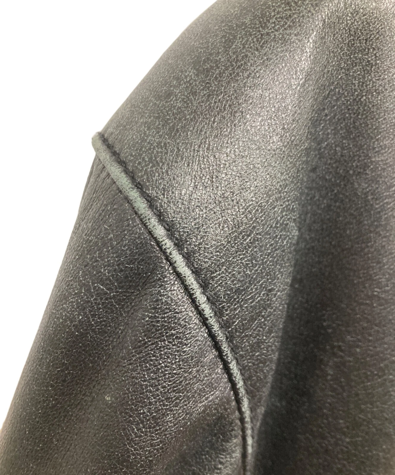 VERA PELLE Zip Leather Jacket Men's Size M Black - product detail image 7