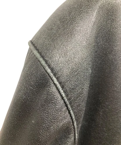 VERA PELLE Zip Leather Jacket Men's Size M Black image 7