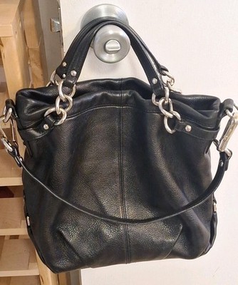 Coach Brooke Soft Black Leather Hobo Medium Purse #D1176-17165 W Shoulder Strap