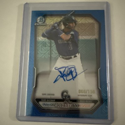 Topps Bowman Chrome 2025 Roldy Brito Rockies Auto #BMA-RB Blue /150