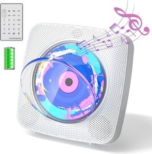 CD Player Bluetooth FM Radio Desktop Wall Mount White Multi Function