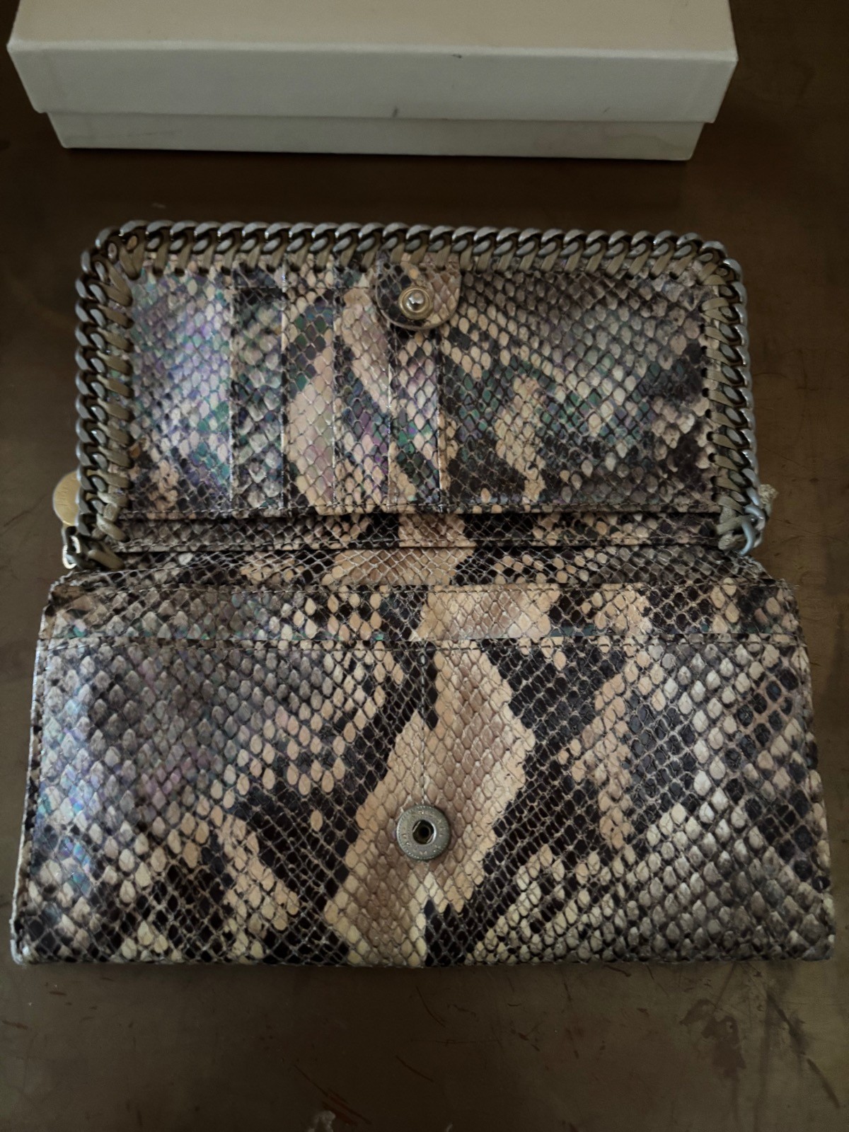STELLA McCARTNEY Brown Python Wallet - image 7