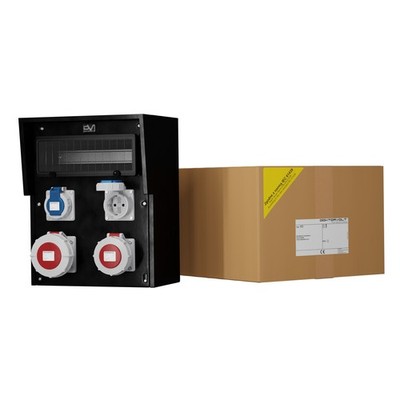 Baustromverteiler Vollgummi HD IP67 32A/5P 16A/5P 2x230V Doktorvolt  9535