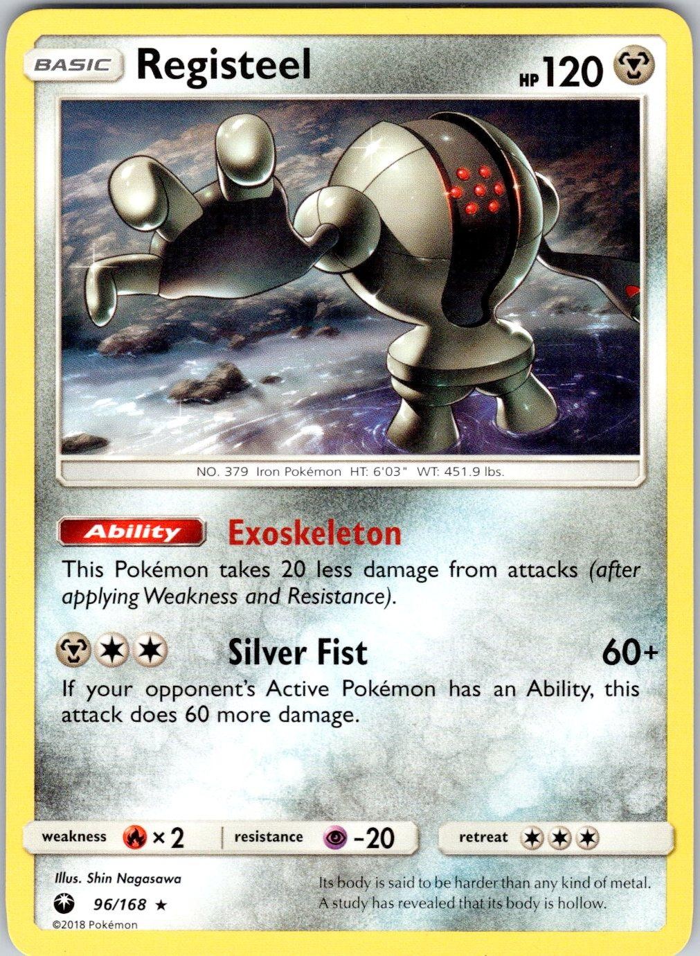 Registeel 96/168 Rare Celestial Storm Pokemon Near Mint