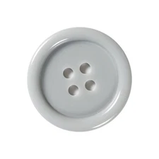 60 PCS 1 Inch 25mm Large Gray Buttons, Plastic Resin, Flatback, Crafts, Sewing