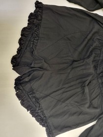 L.A. Hearts Romper Womens Medium Black Surplice Wrap Long Sleeve Ruffle Hem