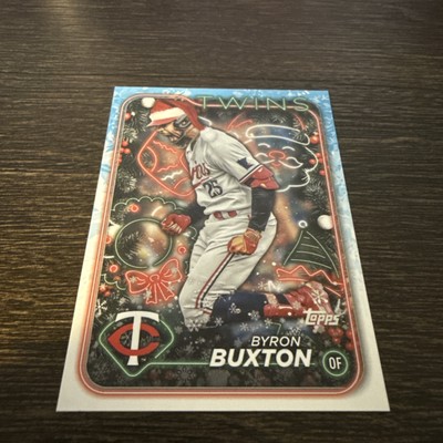 2024 Topps Holiday BYRON BUXTON Santa Hat Image Variation #H114 Twins