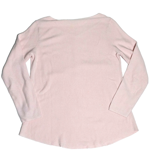 J Jill Pink Knit Top Womens M Long Sleeve Crewneck Soft Casual Pullover - Picture 2 of 4