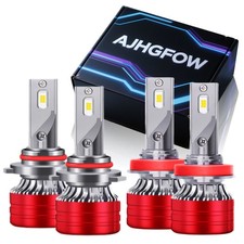 4x 9005 H11 Combo LED Headlight High Low Beam Bulbs Kit 6000K Super White Bright