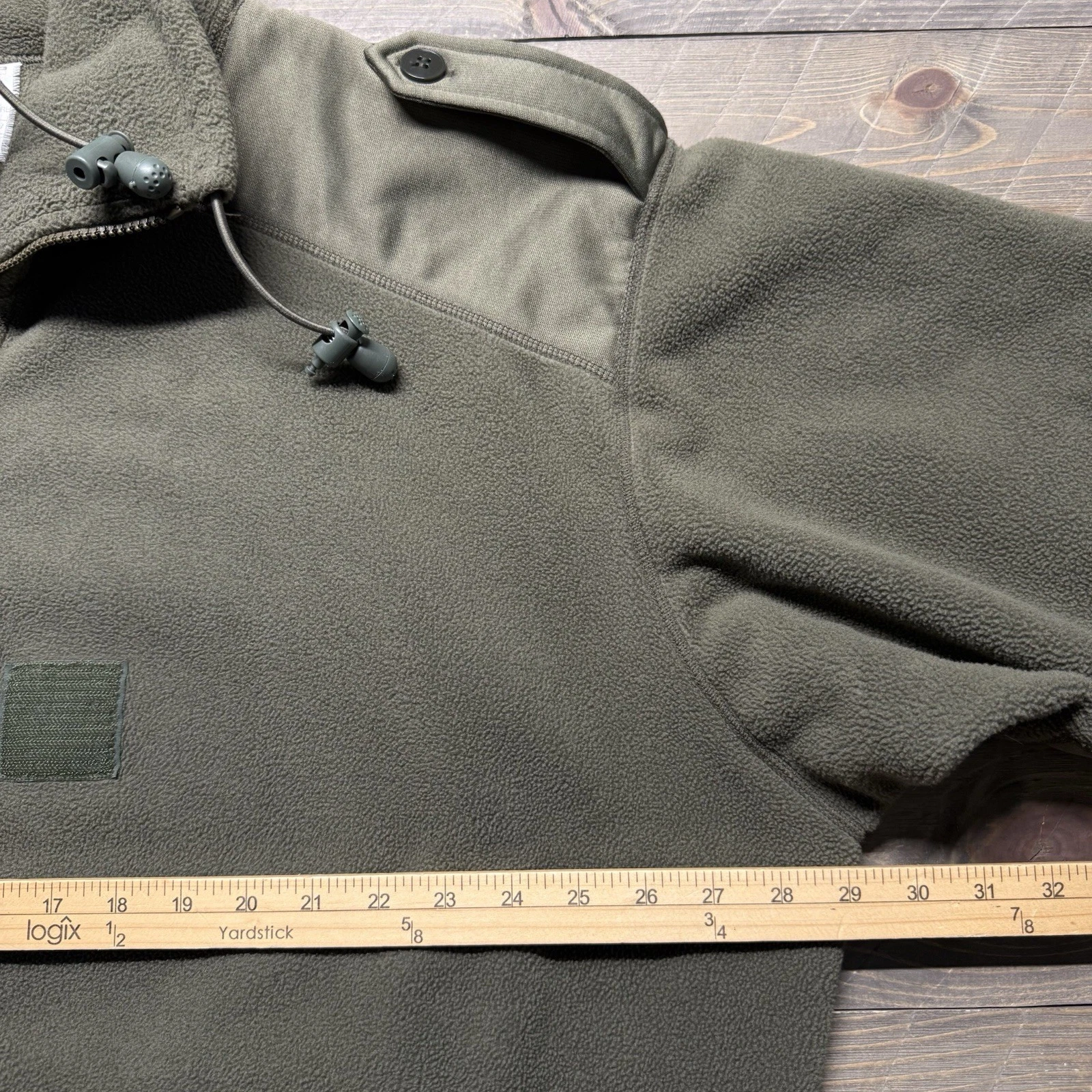 Vtg French Army Fleece Jacket Mens 120L (XXL) Cold Weather Olive Fecsa 2001 - product detail image 13