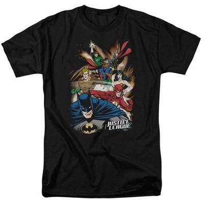 DC Comics - Justice League - Dans La Ligue - T-Shirt Adulte