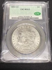 1883 CC Morgan Silver Dollar $1 CAC Grading MS63