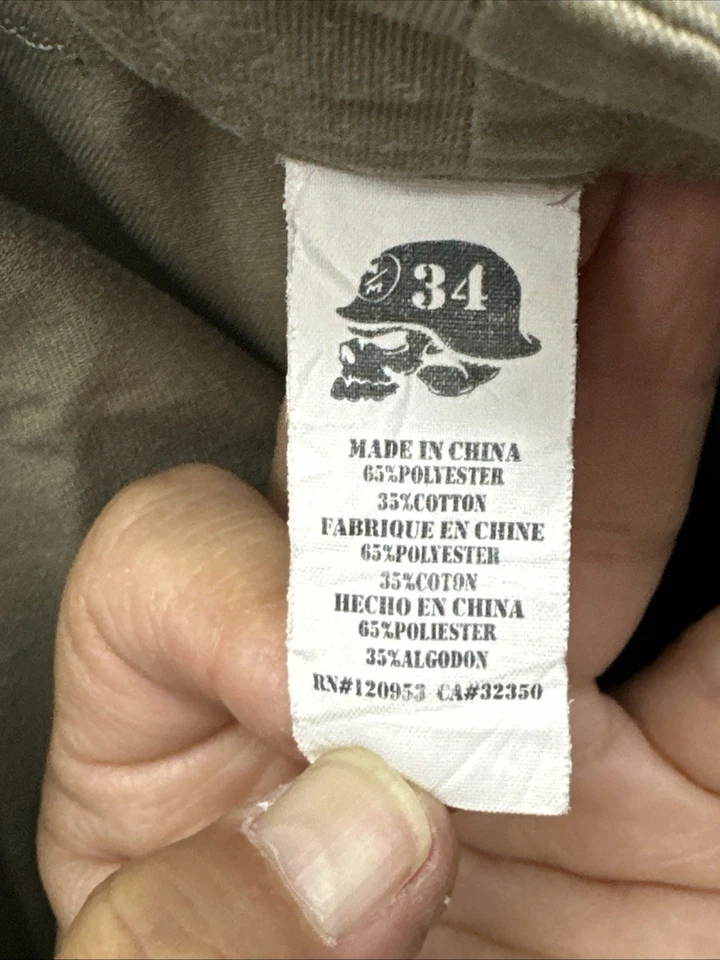 Pantalones Cortos Mulisha de Metal para Hombres 34 Caqui Beige Chino Informal Bolsillos Foto 2 de 4