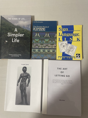 5 x Used Book Collection Set A5 Style Paperback Books (Life Improvement/Plumb)