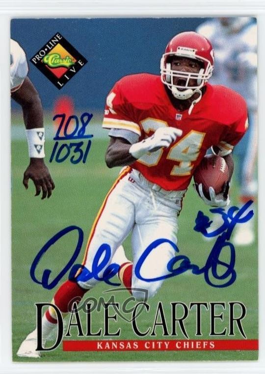1994 Classic Pro Line Live /1031 Dale Carter Auto 0b0g