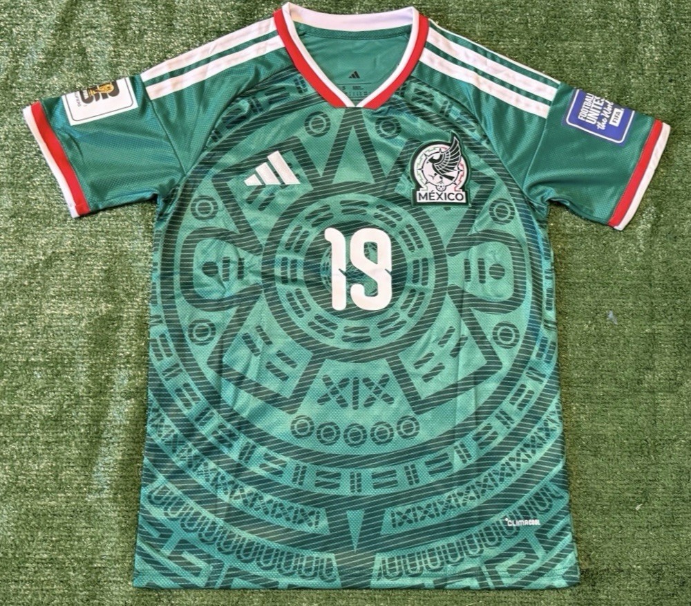 🔥 Gilberto Mora 🔥 #19 Mexico Soccer Jersey With WC 2026 Patches Men’s LG
