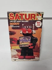 Vintage 1981 Vision Toys Saturn 13" Giant Walking Robot Empty Box Only