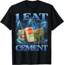 I Eat Cement Funny Cat Meme Internet Memes Funny Memes Gen-Z T-Shirt