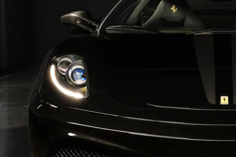 2005-2010 Ferrari F430 Carbon Fiber Headlights RHD With Smoked Turn Signal