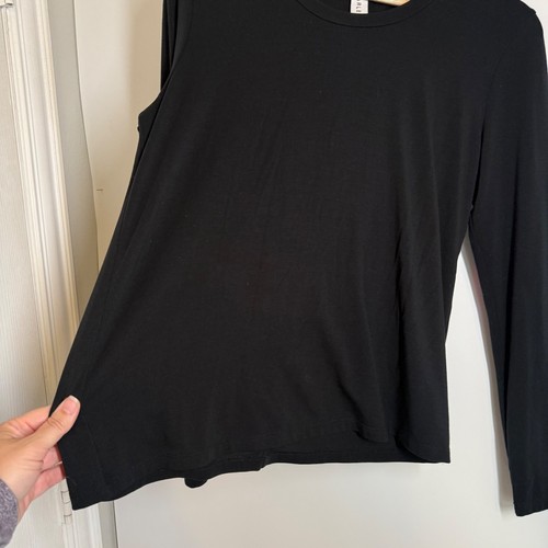 Varley Damen schwarz Tencel Mischung Langarm Rundhalsausschnitt Activewear Top Größe S - Bild 6 von 9