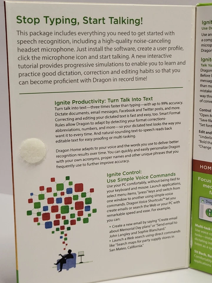 Nuance Dragon Naturally Speaking 12 Home Edition Speech Recognition Software NEW - Image 3 of 4