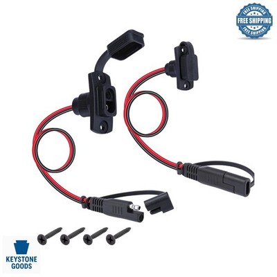 2 Pcs Waterproof SAE Quick Connector Harness for Batteries, Solar Panels & More