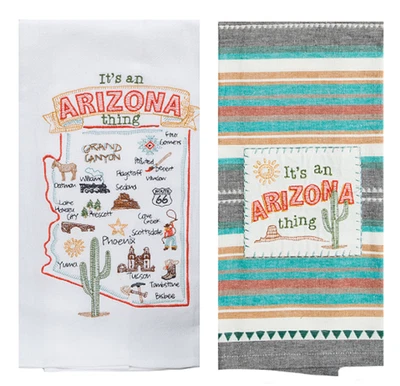 KAY DEE DESIGNS Kay Dee 2 Piece Home State of Arizona Kitchen Dish Towel Bundle of 2