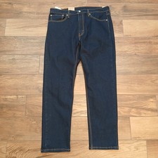 Levi's Jeans Mens 36x32 Blue Dark Wash Denim 502 Taper Stretch Flex Casual