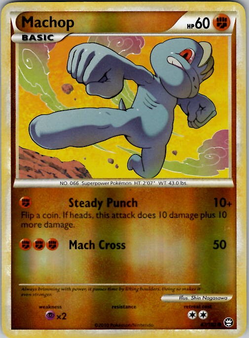 Machop Common Triumphant 67/102 LP Reverse Holo