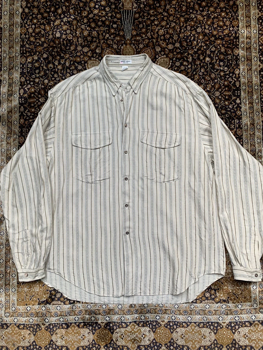 Giorgio Armani Striped Casual Button-Down Shirts for Men for sale