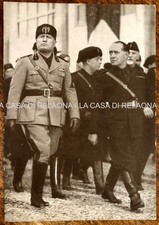 CARTOLINA MUSSOLINI e Il Conte CAPRONI A Milano Office Taliedo - ANNi '30