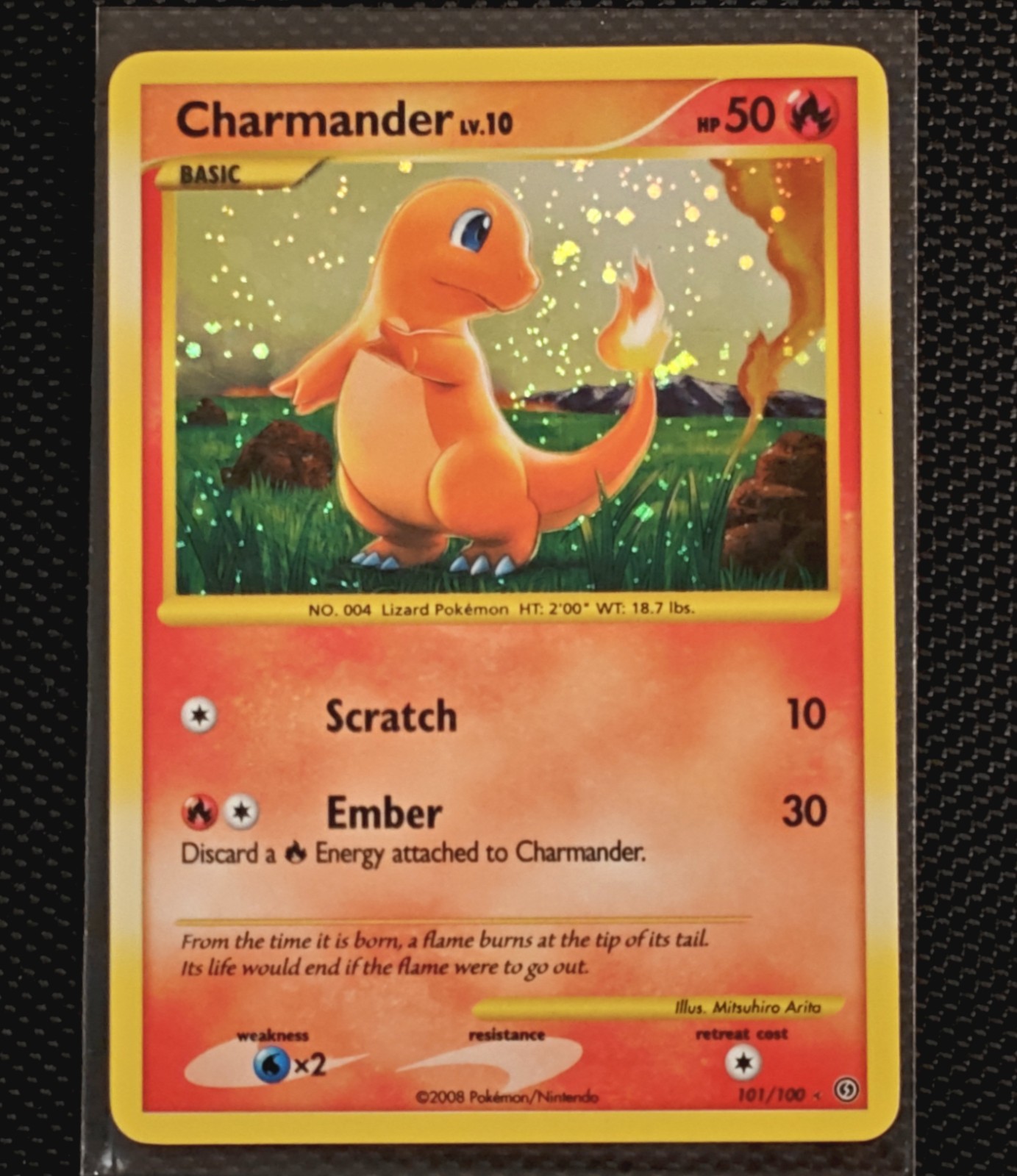 LP Secret Holo Charmander - Pokemon 2008 Stormfront 101/100