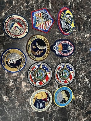 Vintage NASA Mixed Space Patches Lot of 10/ Apollo /Kennedy/Boy Scouts