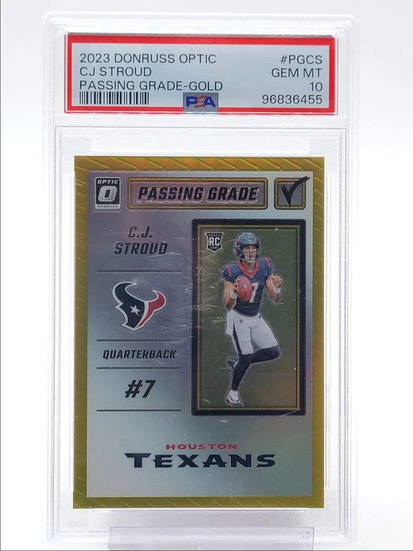 CJ Stroud Panini Donruss Optic Passing Grade #PGCS Gold