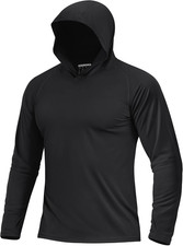 Men'S UPF 50 Sun Protection Lightweight Hoodie Shirts Long Sleeve Fishing Shirt