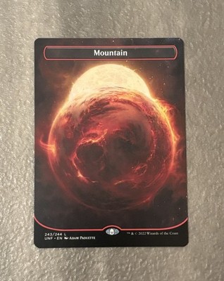 MTG ** Mountain**  (243) (Borderless) Unfinity