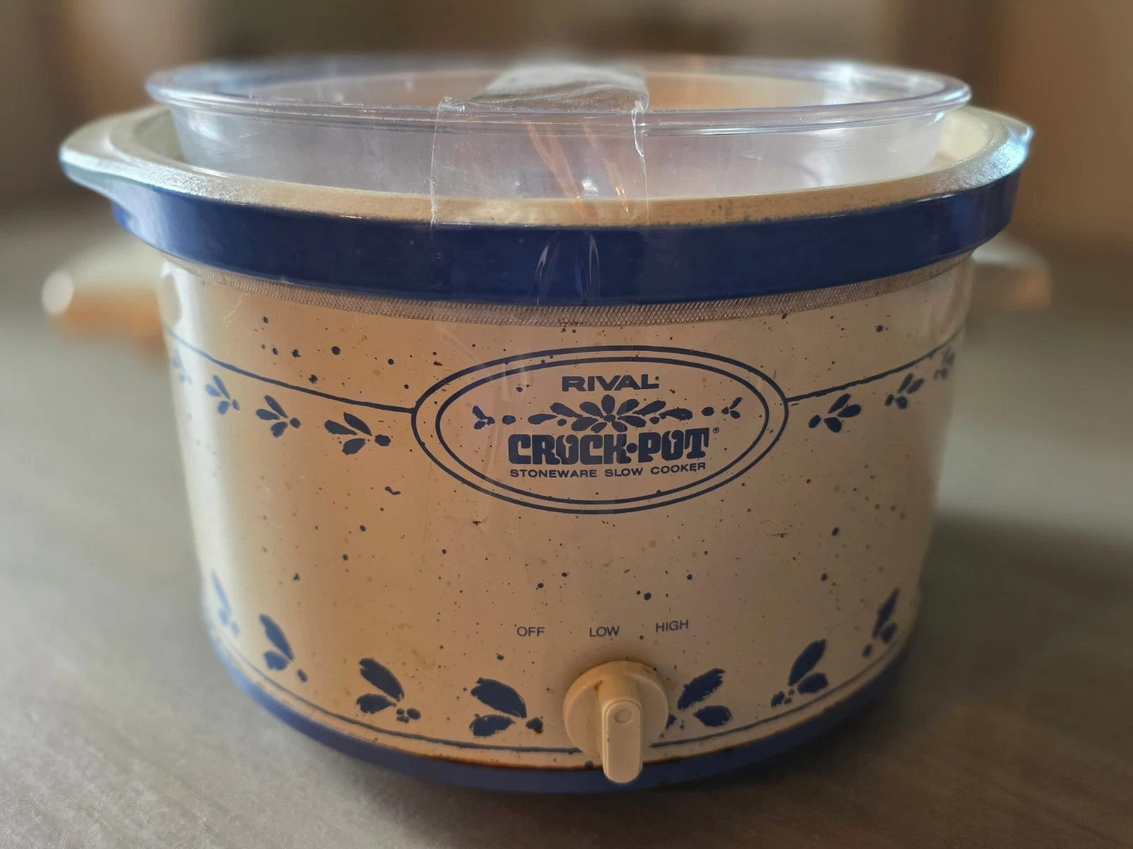Rival 3355 STONEWARE ELECTRIC CROCK POT SLOW COOKER 5 QUART VINTAGE RARE HTF