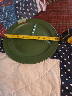 Vintage Fiestaware 10.5'' inch Forest Green Divided Plate Circa 1951-1959