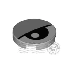 1x LEGO 14769pb027 Tile Decorated Eye Pattern 2x2 Light Bluish Gray | 6100970