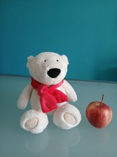 "NICI" Peluche Orso polare, colore bianco e rosso, altezza 27 cm.