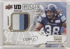 2019 Upper Deck CFL UD Game Jerseys Patch 3/25 Declan Cross #GP-DC Patch 0a7