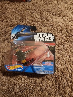Star Wars Hot Wheels Poe's X-Wing Fighter Starship Vehicle Toy w/Navigator 2015