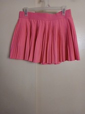 Adidas Women's Pink Polyester Athletic Skorts Pleated Skirt Sz M