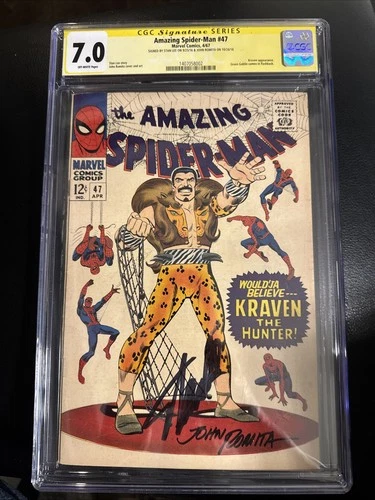 Amazing Spider-Man #47 From April 1967 Signed by Stan Lee and John Romita 7.0