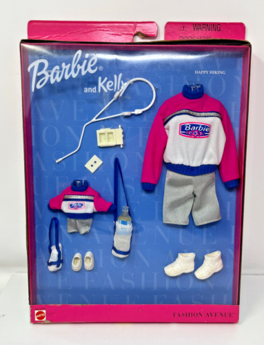 1999 BARBIE & KELLY FASHION AVENUE HAPPY HIKING MATCHING STYLES - NEW READ NOTE